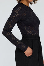 Load image into Gallery viewer, Elise Lace Tee in Black
