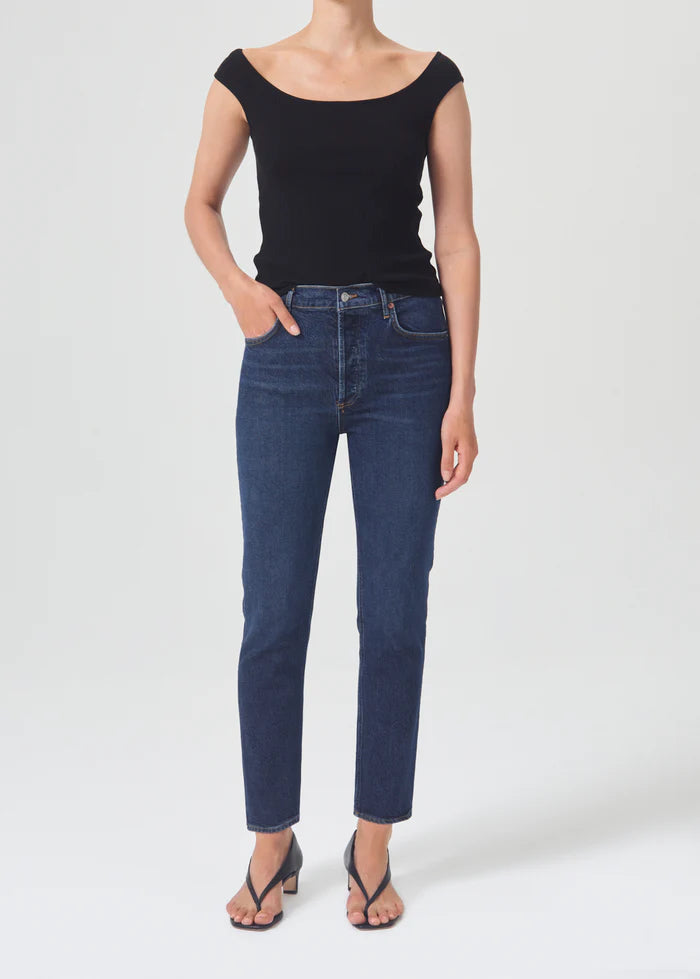 Agolde Riley Long Jeans in Divided Tribeca Brighton