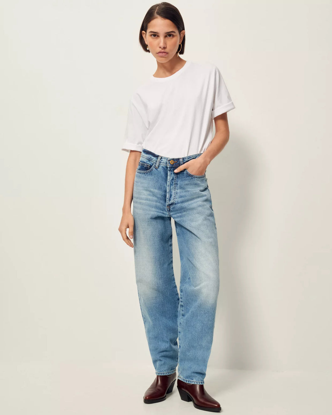 Baggou Mom High Waisted Jeans Astral Blue