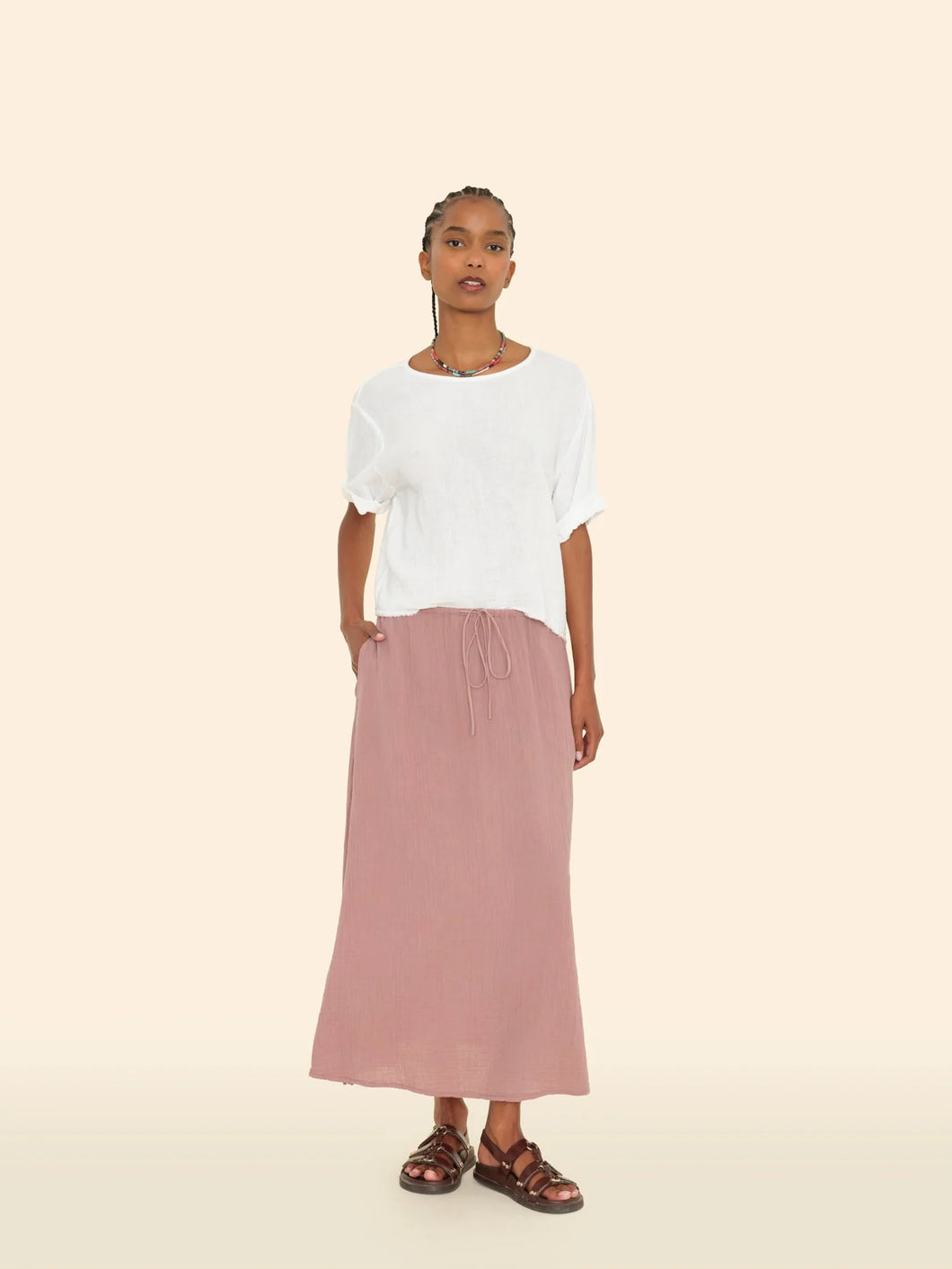 Avryll Skirt in Dusty Rose